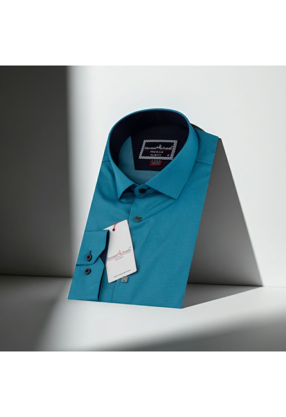 8 Drop Slim Fit Uzun Kol Desenli Erkek Gömlek 3GMK347005007 - Giovanni Fratelli
