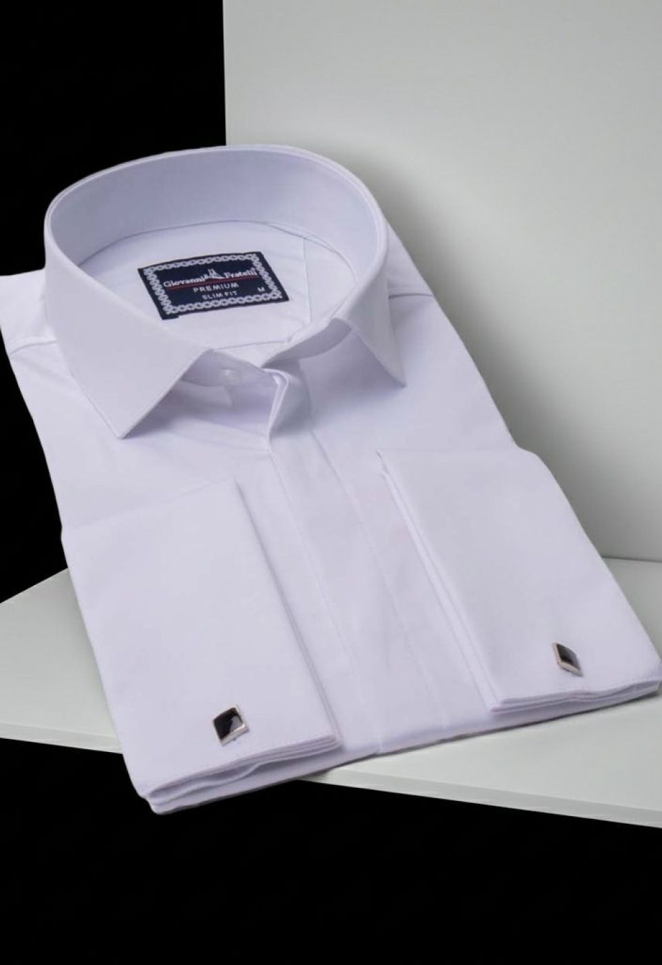 Slim Fit Kol Düğmeli Düz Renk Saten Erkek Gömlek 3GMK317020001