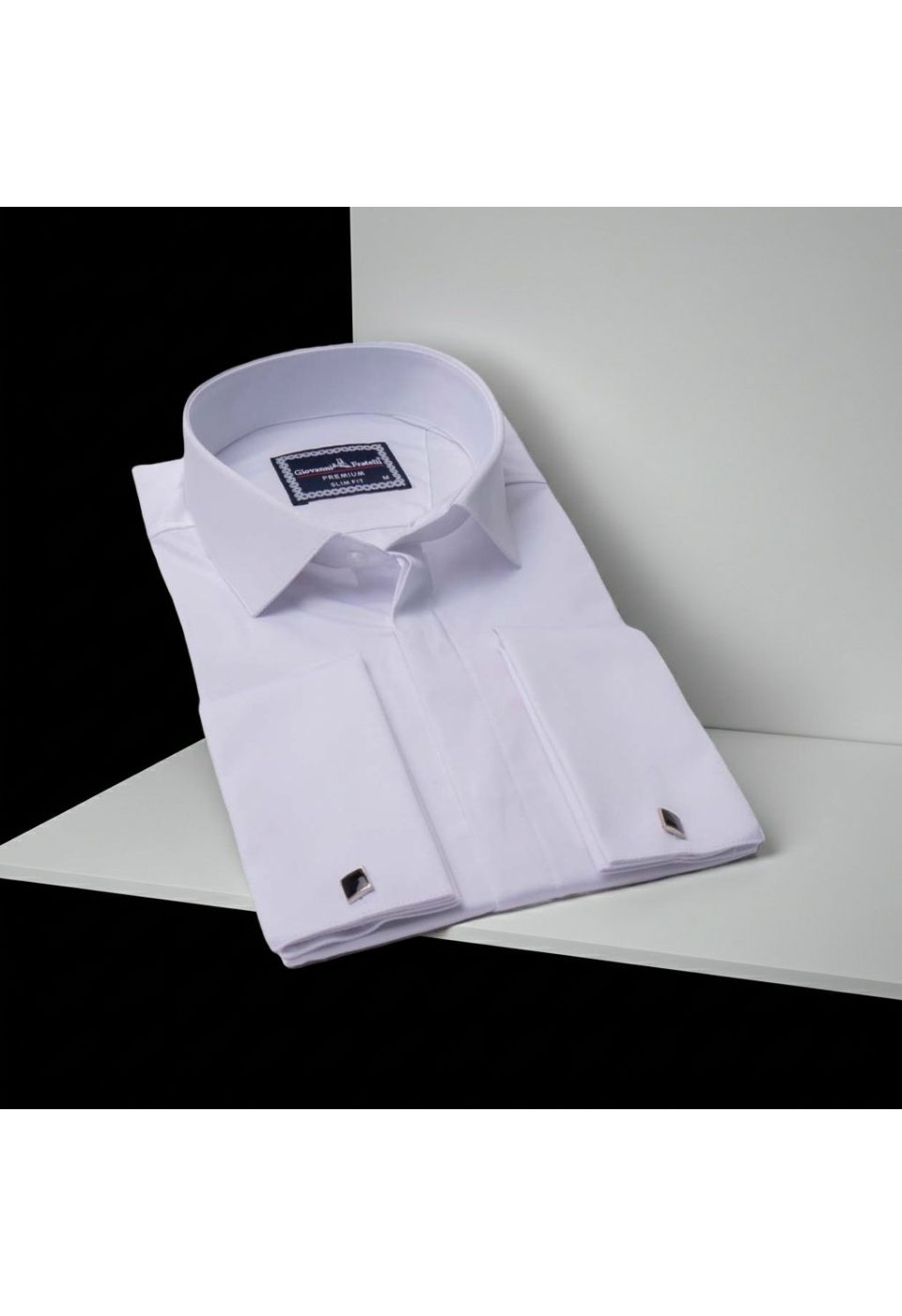 7020 CR D SATIN 001 Slim Fit Kol Düğmeli Düz Renk Saten Erkek Gömlek 3GMK317020001 - Giovanni Fratelli