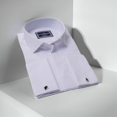 Slim Fit Kol Düğmeli Düz Renk Saten Erkek Gömlek 3GMK317020001 - Giovanni Fratelli