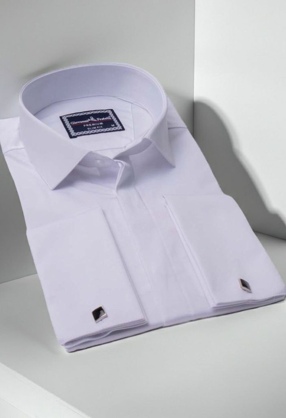Slim Fit Kol Düğmeli Düz Renk Saten Erkek Gömlek 3GMK317020001