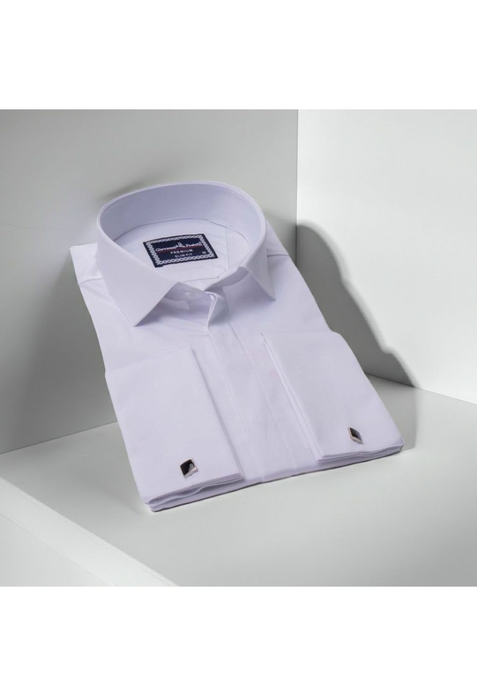 7020 CR D SATIN 001 Slim Fit Kol Düğmeli Düz Renk Saten Erkek Gömlek 3GMK317020001 - Giovanni Fratelli
