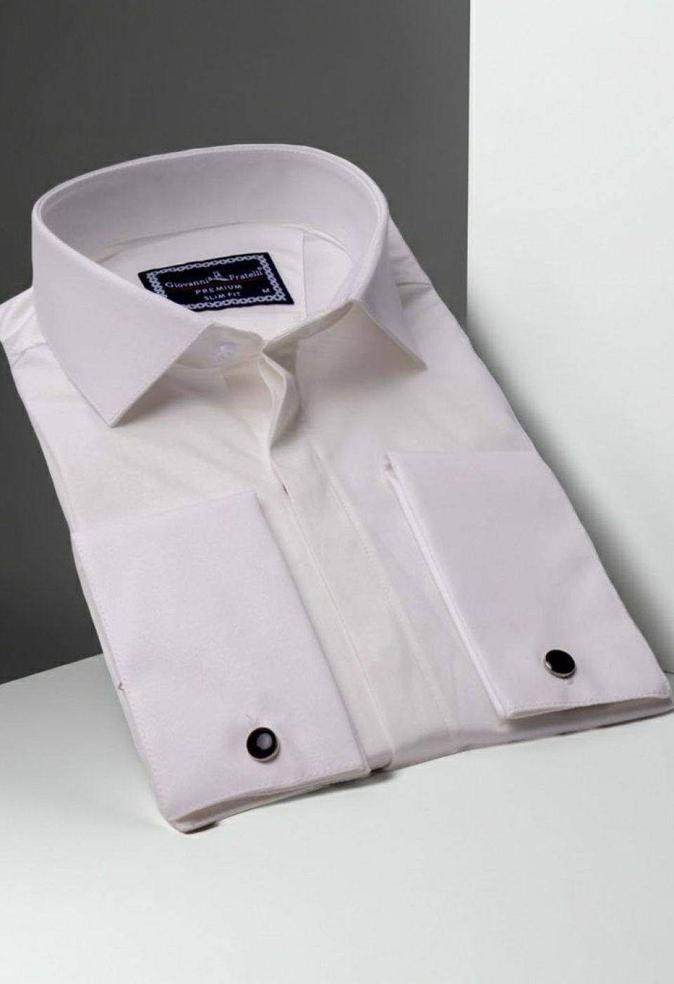 Slim Fit Kol Düğmeli Düz Renk Saten Erkek Gömlek 3GMK317020002