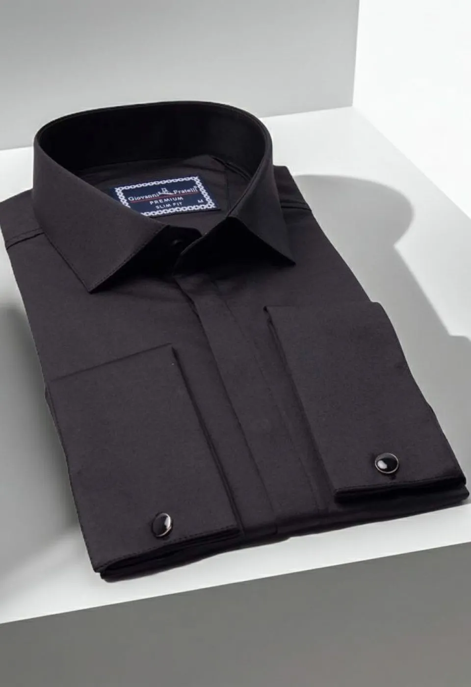 Slim Fit Kol Düğmeli Düz Renk Saten Erkek Gömlek 3GMK317020003