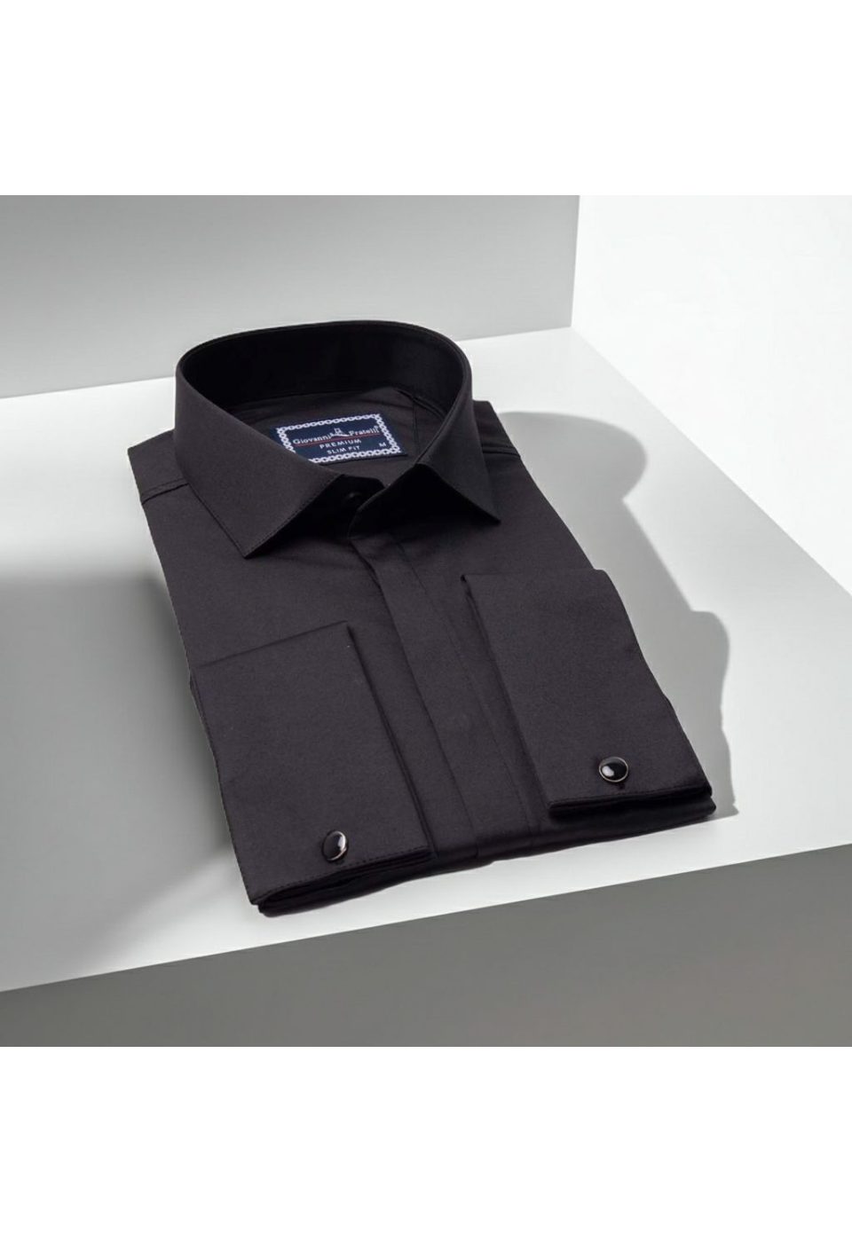 7020 CR D SATIN 003 Slim Fit Kol Düğmeli Düz Renk Saten Erkek Gömlek 3GMK317020003 - Giovanni Fratelli
