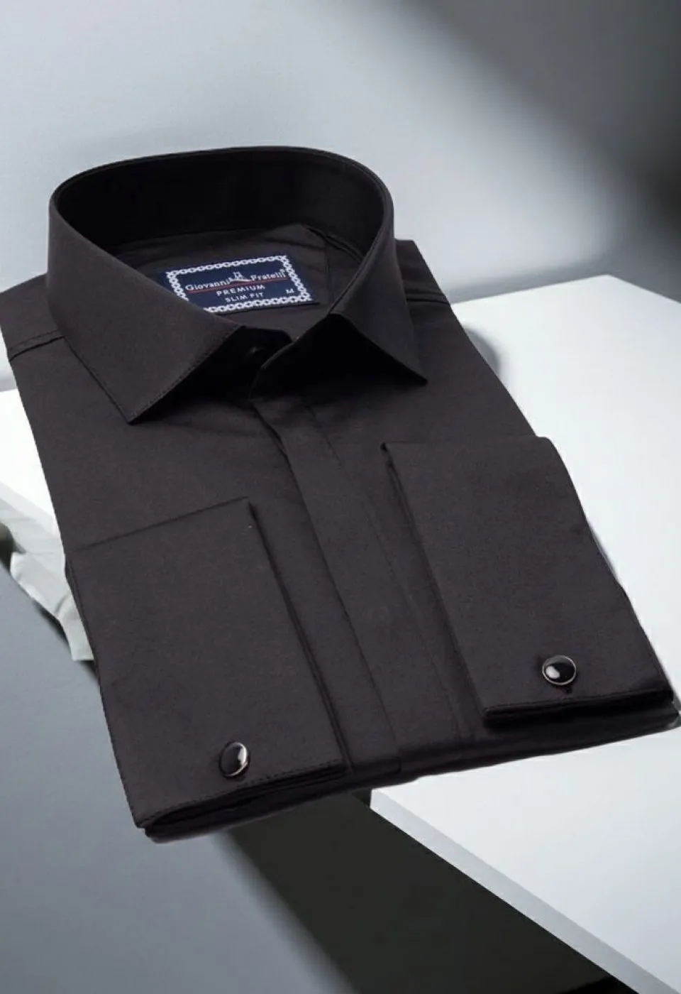 Slim Fit Kol Düğmeli Düz Renk Saten Erkek Gömlek 3GMK317020003 Slim Fit Kol Düğmeli Düz Renk Saten Erkek Gömlek 3GMK317020003