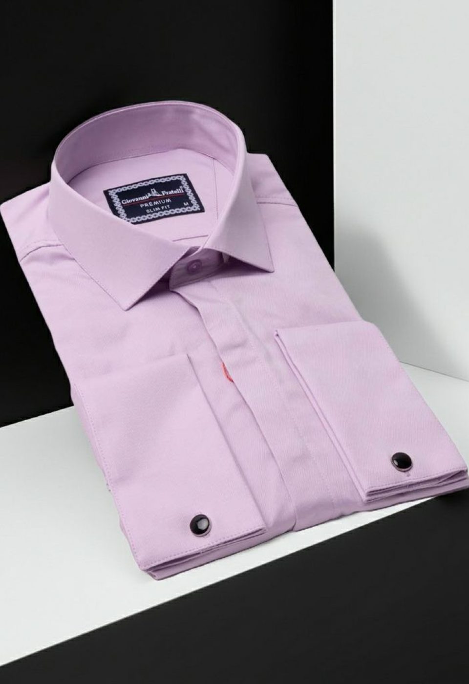 Slim Fit Kol Düğmeli Düz Renk Saten Erkek Gömlek 3GMK317020005