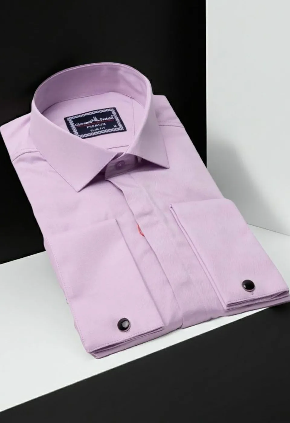 Slim Fit Kol Düğmeli Düz Renk Saten Erkek Gömlek 3GMK317020005