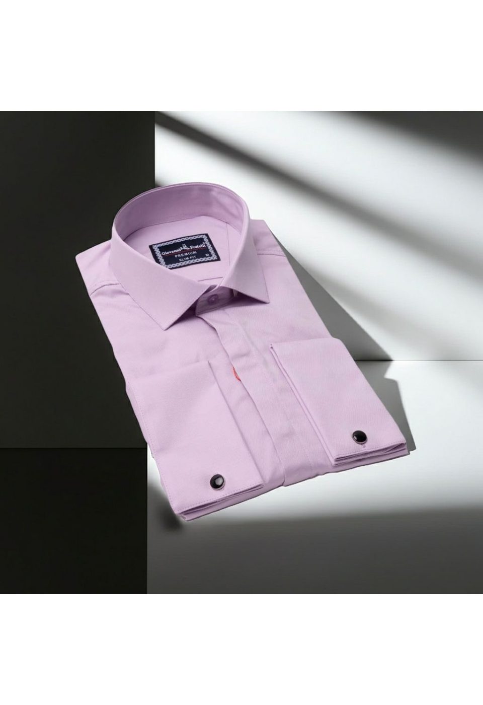 7020 CR D SATIN 005 Slim Fit Kol Düğmeli Düz Renk Saten Erkek Gömlek 3GMK317020005 - Giovanni Fratelli
