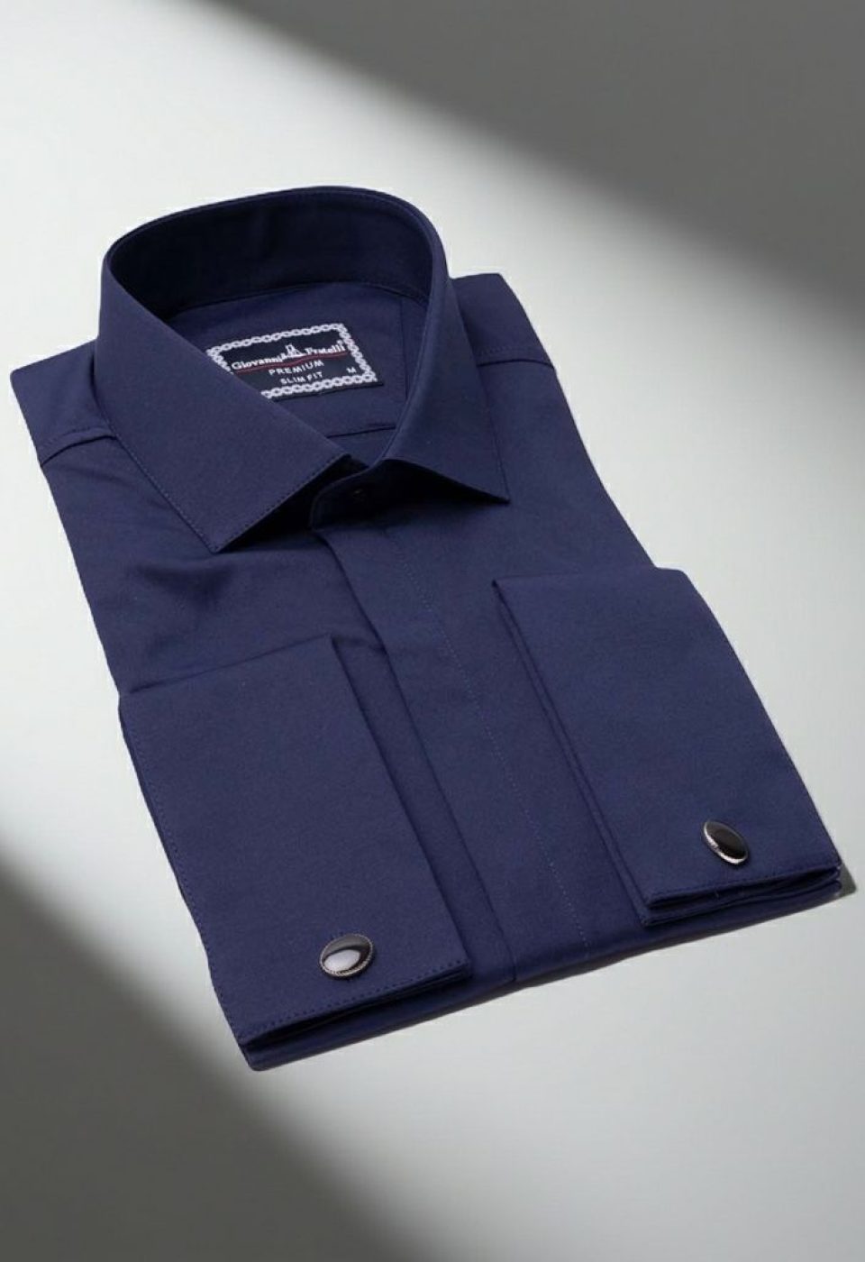 Slim Fit Kol Düğmeli Düz Renk Saten Erkek Gömlek 3GMK317020006