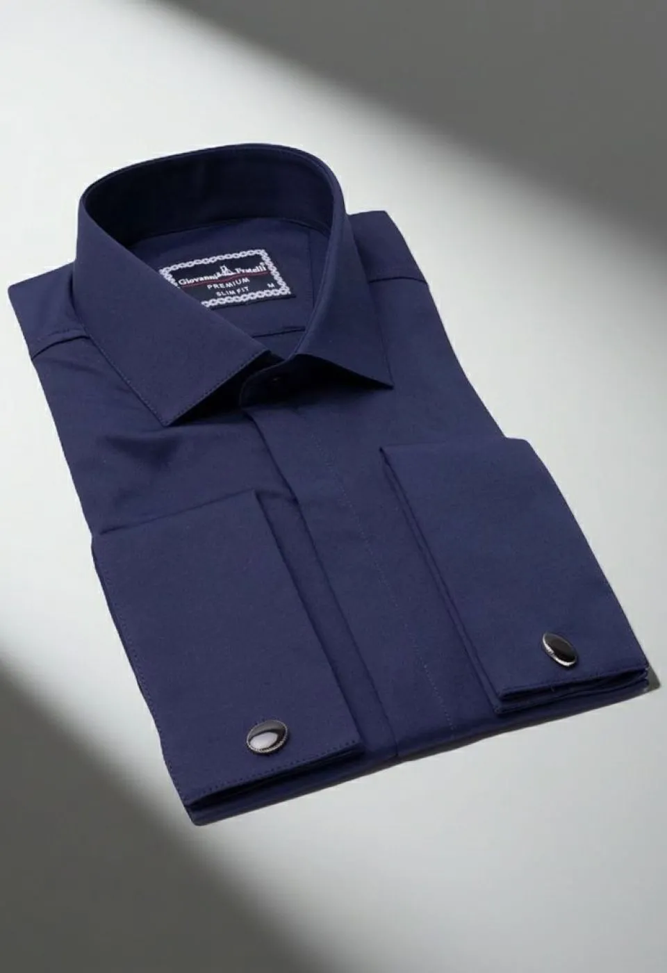 Slim Fit Kol Düğmeli Düz Renk Saten Erkek Gömlek 3GMK317020006