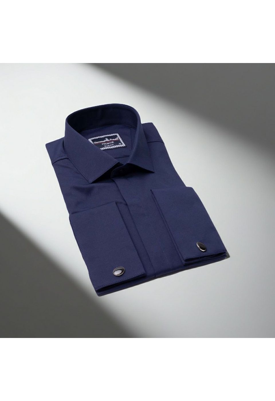 Slim Fit Kol Düğmeli Düz Renk Saten Erkek Gömlek 3GMK317020006 - Giovanni Fratelli