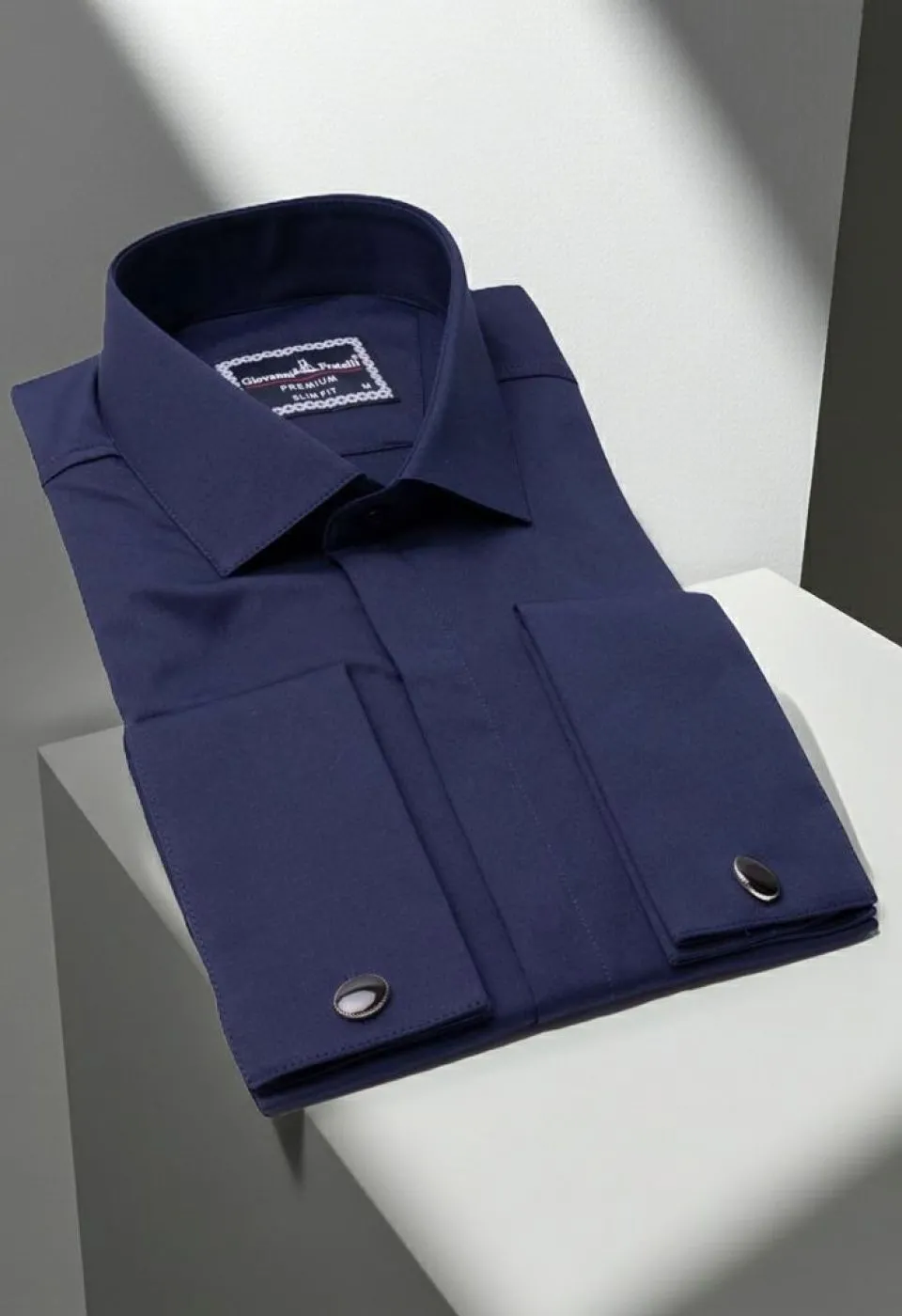 Slim Fit Kol Düğmeli Düz Renk Saten Erkek Gömlek 3GMK317020006 Slim Fit Kol Düğmeli Düz Renk Saten Erkek Gömlek 3GMK317020006