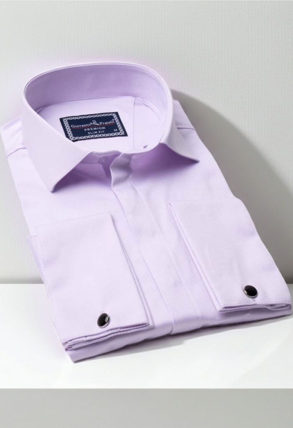 Slim Fit Kol Düğmeli Düz Renk Saten Erkek Gömlek 3GMK317020007