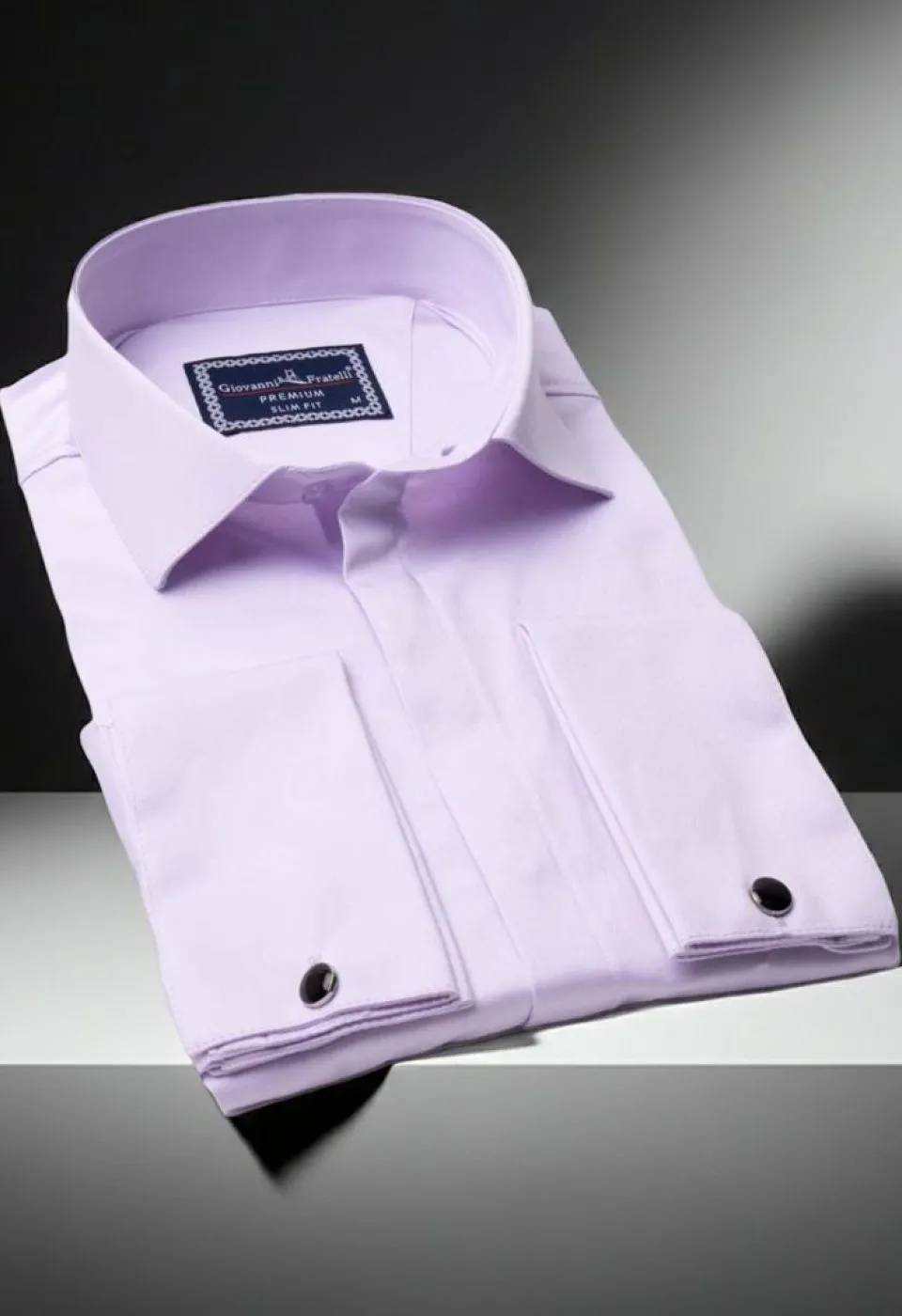 Slim Fit Kol Düğmeli Düz Renk Saten Erkek Gömlek 3GMK317020007