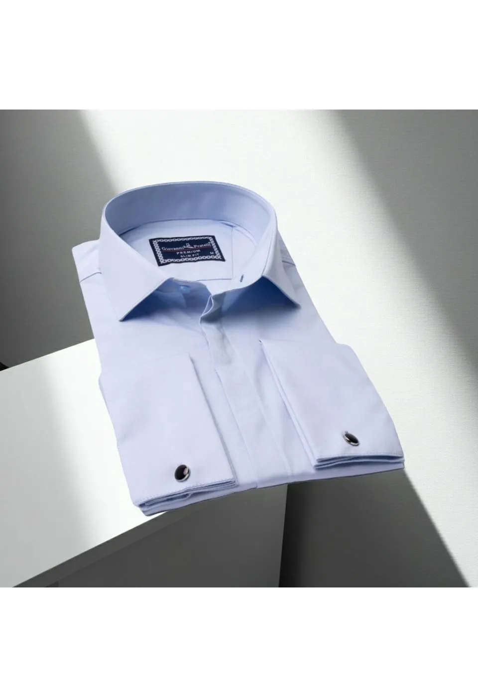 Slim Fit Kol Düğmeli Düz Renk Saten Erkek Gömlek 3GMK317020008 - Giovanni Fratelli