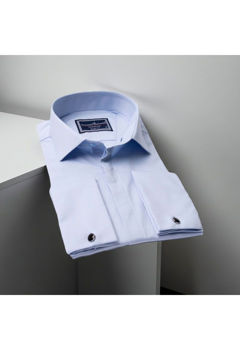 7020 CR D SATIN 008 Slim Fit Kol Düğmeli Düz Renk Saten Erkek Gömlek 3GMK317020008 - Giovanni Fratelli