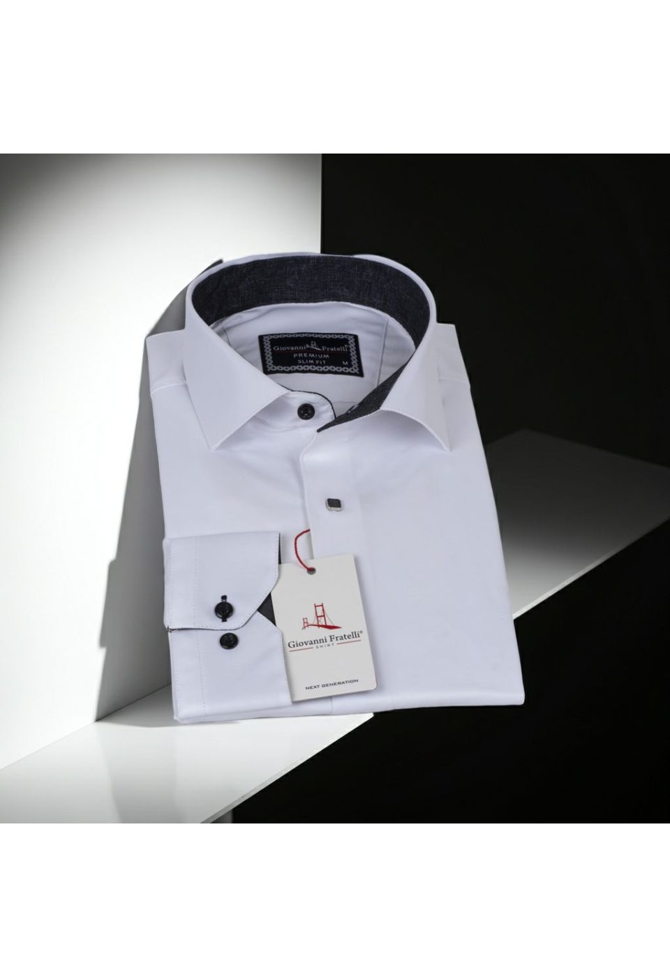 Slim Fit Uzun Kol Düz Renk Saten Erkek Gömlek 3GMK317037001 - Giovanni Fratelli