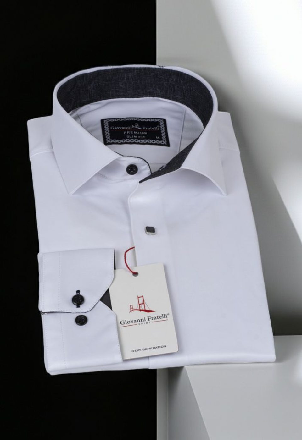 Slim Fit Uzun Kol Düz Renk Saten Erkek Gömlek 3GMK317037001 - Giovanni Fratelli