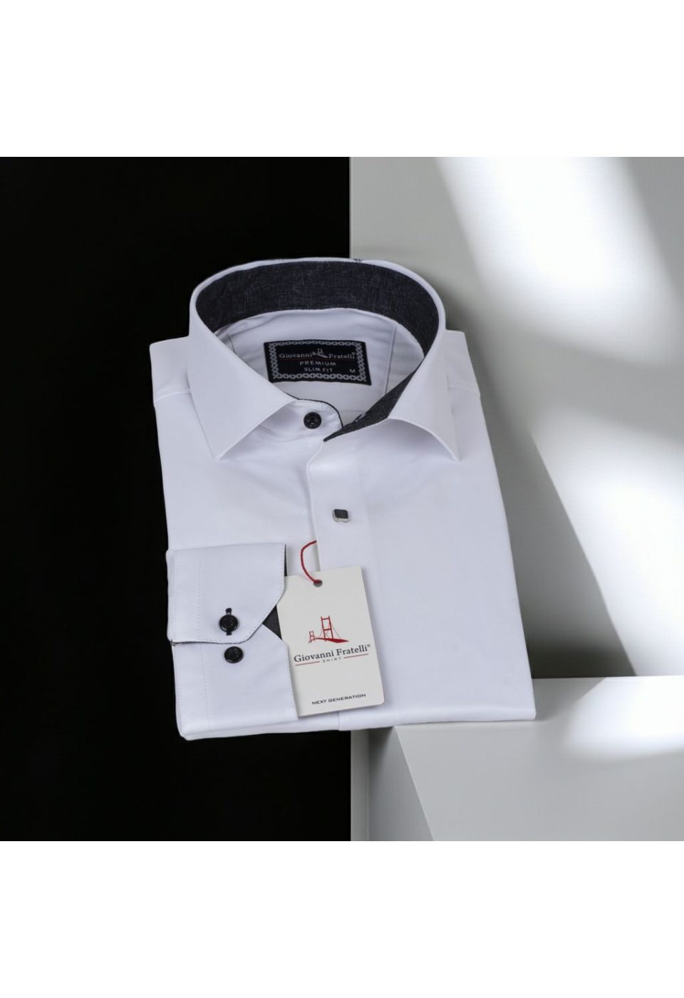 Slim Fit Uzun Kol Düz Renk Saten Erkek Gömlek 3GMK317037001 - Giovanni Fratelli