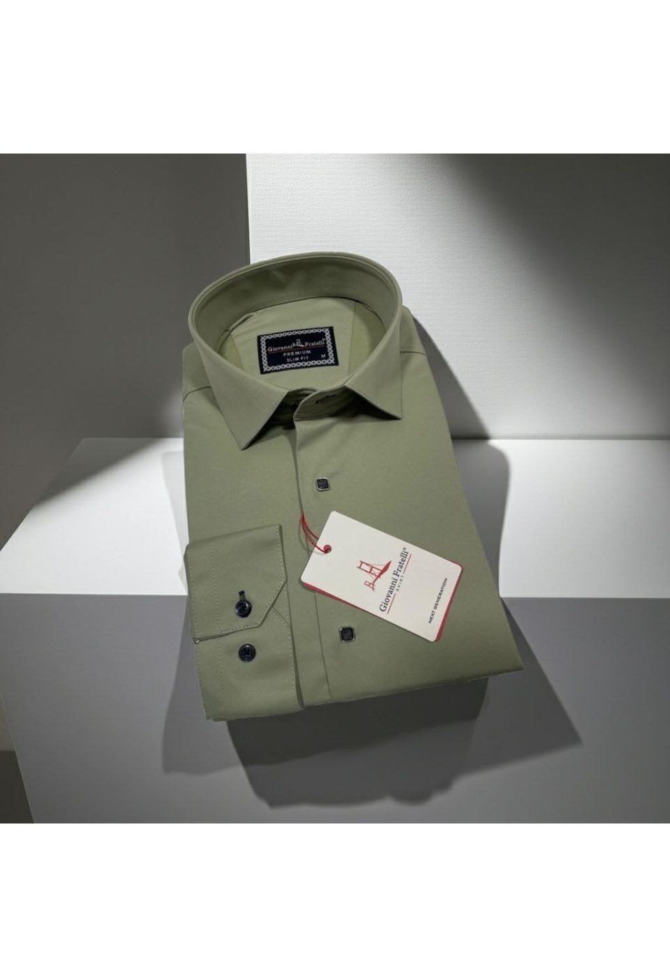 Slim Fit Uzun Kol Düz Renk Saten Erkek Gömlek 3GMK317037002 - Giovanni Fratelli