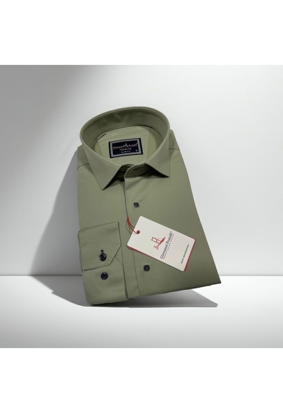 Slim Fit Uzun Kol Düz Renk Saten Erkek Gömlek 3GMK317037002 - Giovanni Fratelli