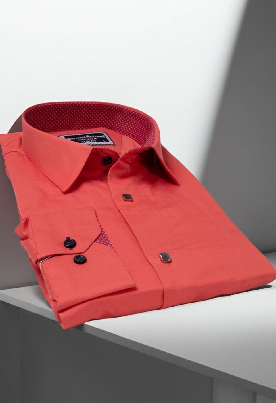 Slim Fit Uzun Kol Düz Renk Saten Erkek Gömlek 3GMK317037003 - Giovanni Fratelli