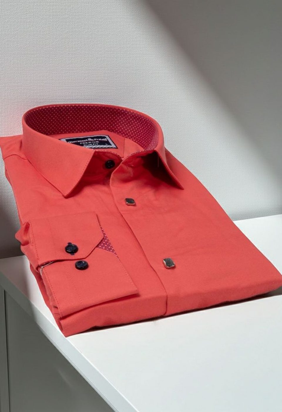 Slim Fit Uzun Kol Düz Renk Saten Erkek Gömlek 3GMK317037003 - Giovanni Fratelli