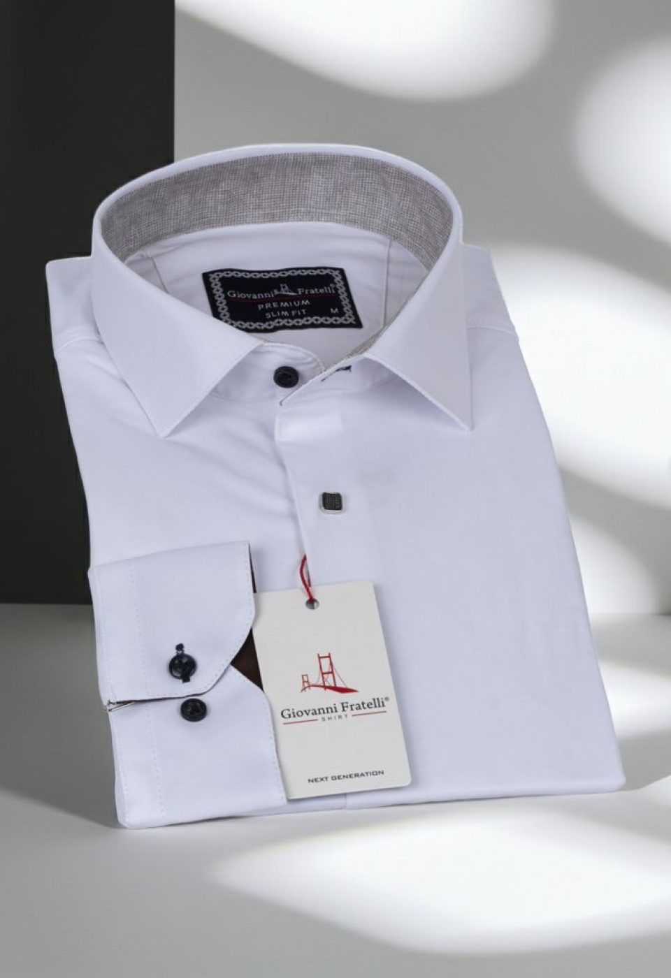 Slim Fit Uzun Kol Düz Renk Saten Erkek Gömlek 3GMK317037004 - Giovanni Fratelli
