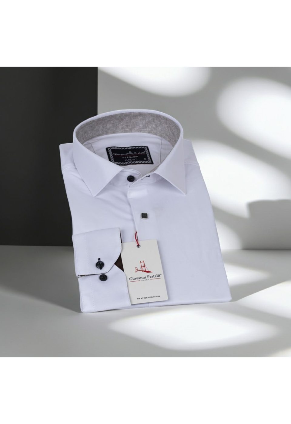 Slim Fit Uzun Kol Düz Renk Saten Erkek Gömlek 3GMK317037004 - Giovanni Fratelli