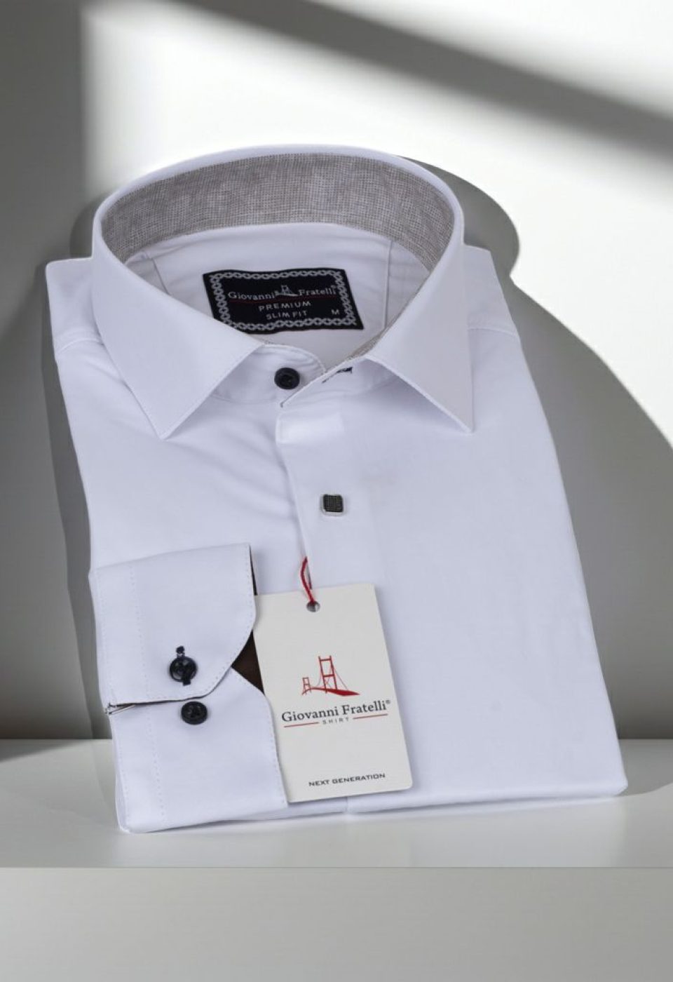 Slim Fit Uzun Kol Düz Renk Saten Erkek Gömlek 3GMK317037004 - Giovanni Fratelli