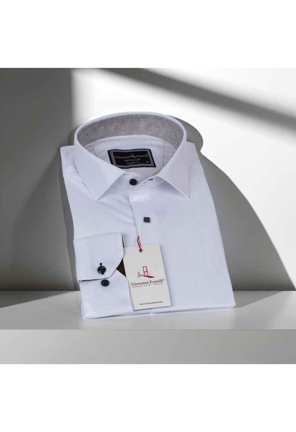 Slim Fit Uzun Kol Düz Renk Saten Erkek Gömlek 3GMK317037004 - Giovanni Fratelli