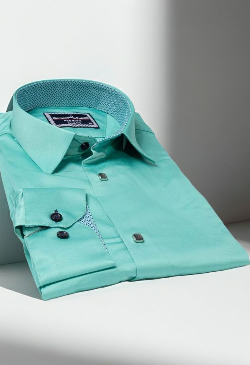 7037 CR SATIN 006 Slim Fit Uzun Kol Düz Renk Saten Erkek Gömlek 3GMK317037006 - Giovanni Fratelli