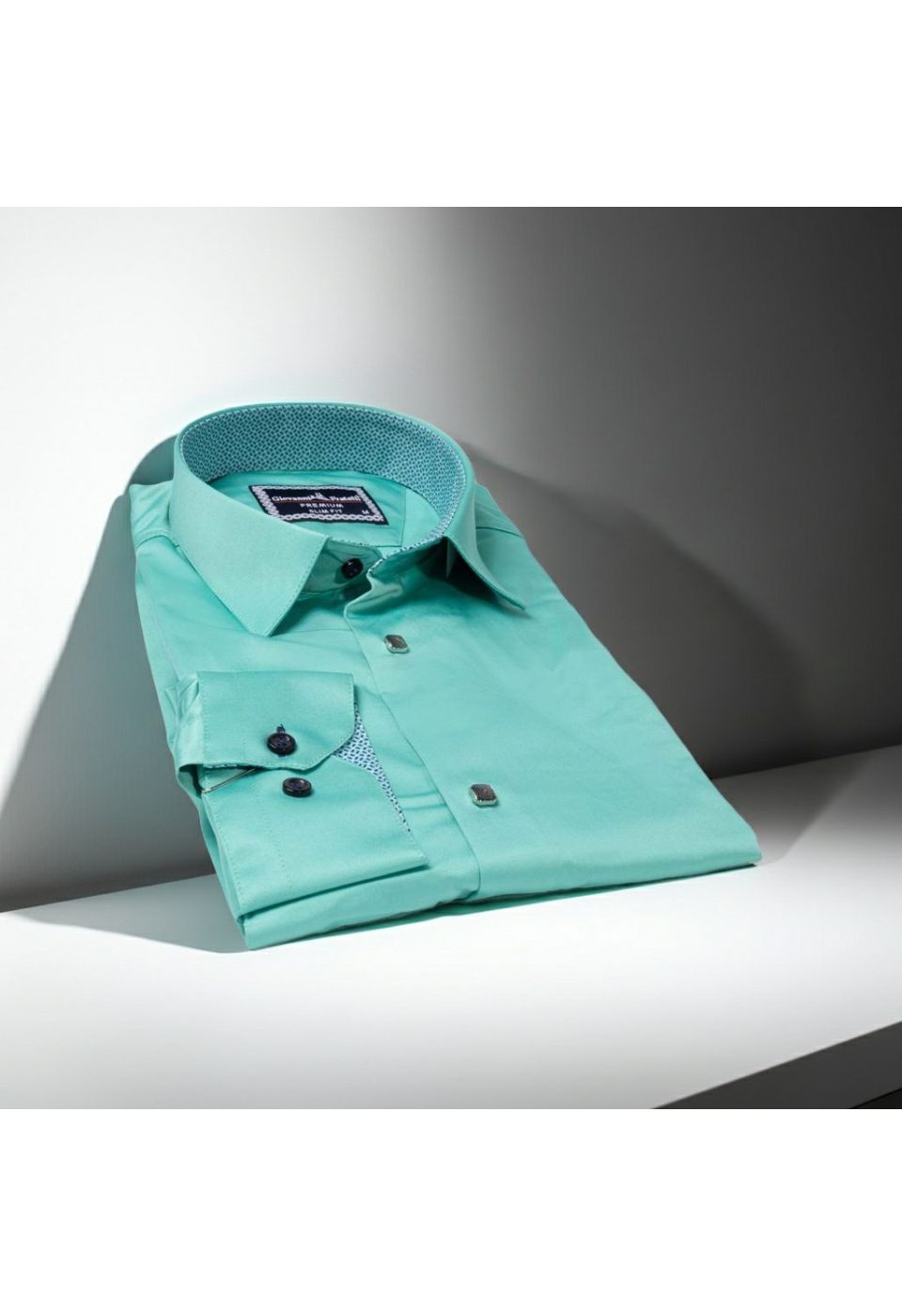 7037 CR SATIN 006 Slim Fit Uzun Kol Düz Renk Saten Erkek Gömlek 3GMK317037006 - Giovanni Fratelli