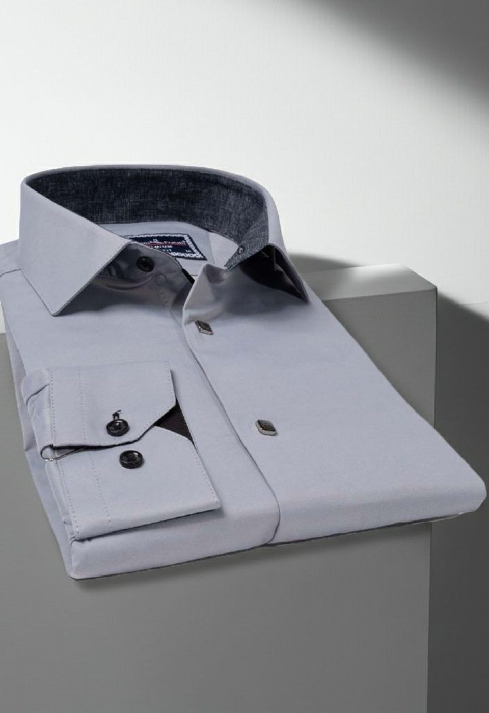 Slim Fit Uzun Kol Düz Renk Saten Erkek Gömlek 3GMK317037009