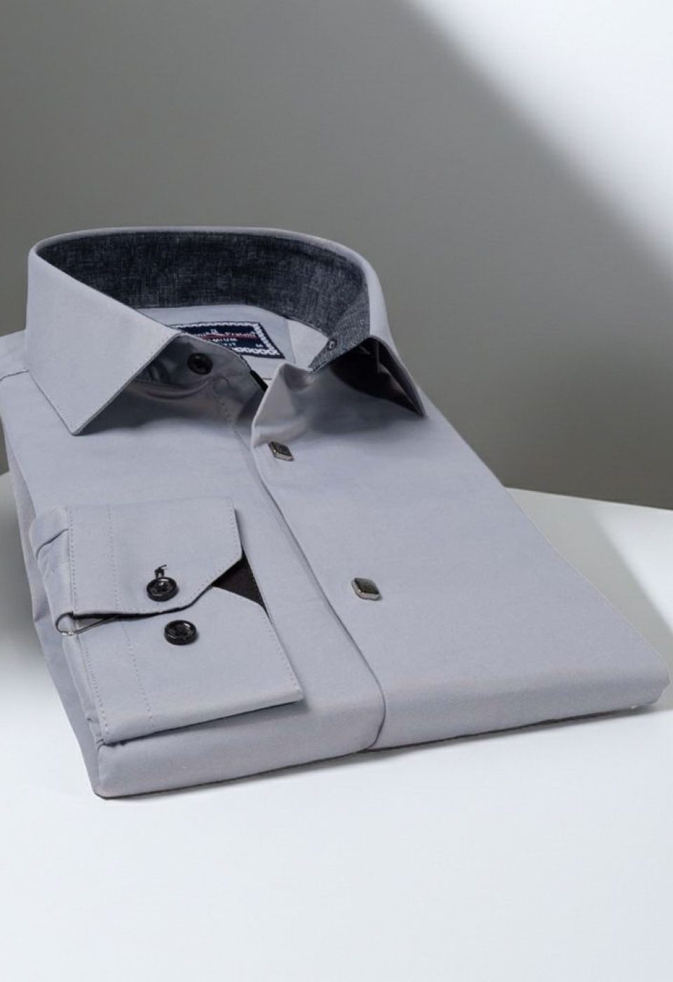 Slim Fit Uzun Kol Düz Renk Saten Erkek Gömlek 3GMK317037009
