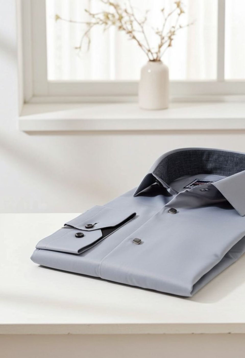 7037 CR SATIN 009 Slim Fit Uzun Kol Düz Renk Saten Erkek Gömlek 3GMK317037009 - Giovanni Fratelli