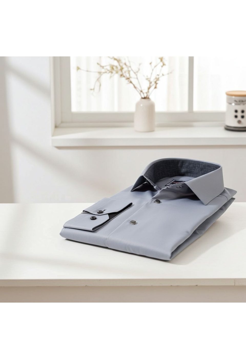 7037 CR SATIN 009 Slim Fit Uzun Kol Düz Renk Saten Erkek Gömlek 3GMK317037009 - Giovanni Fratelli