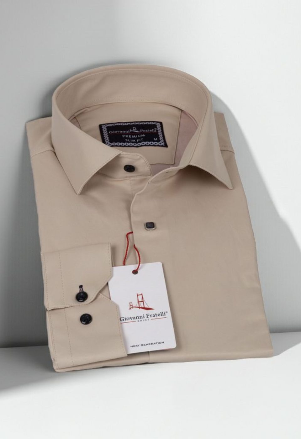 Slim Fit Uzun Kol Düz Renk Saten Erkek Gömlek 3GMK317037012