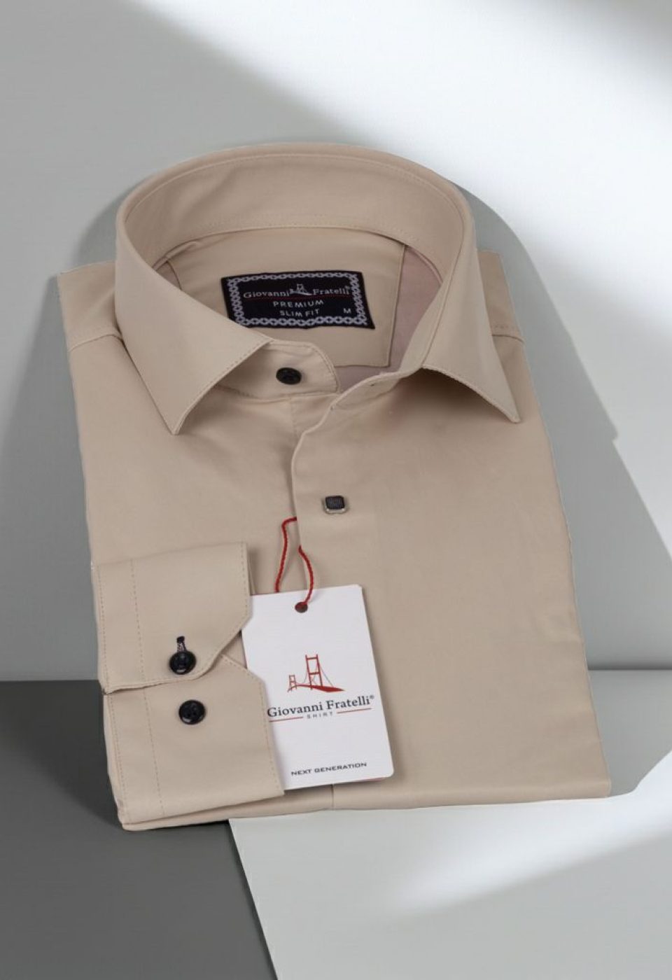Slim Fit Uzun Kol Düz Renk Saten Erkek Gömlek 3GMK317037012