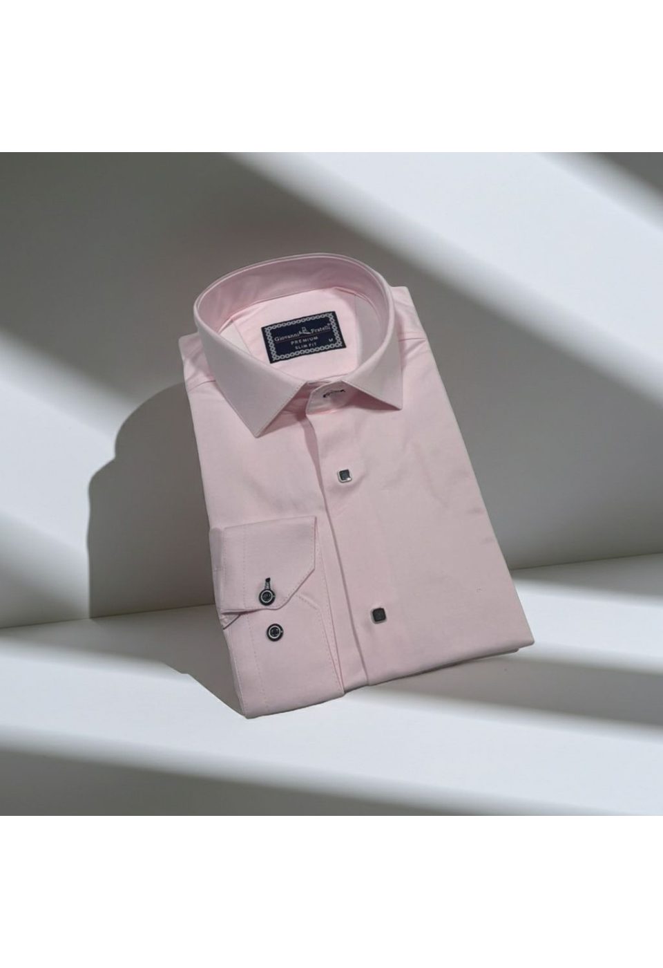 Slim Fit Uzun Kol Düz Renk Saten Erkek Gömlek 3GMK317037015 - Giovanni Fratelli