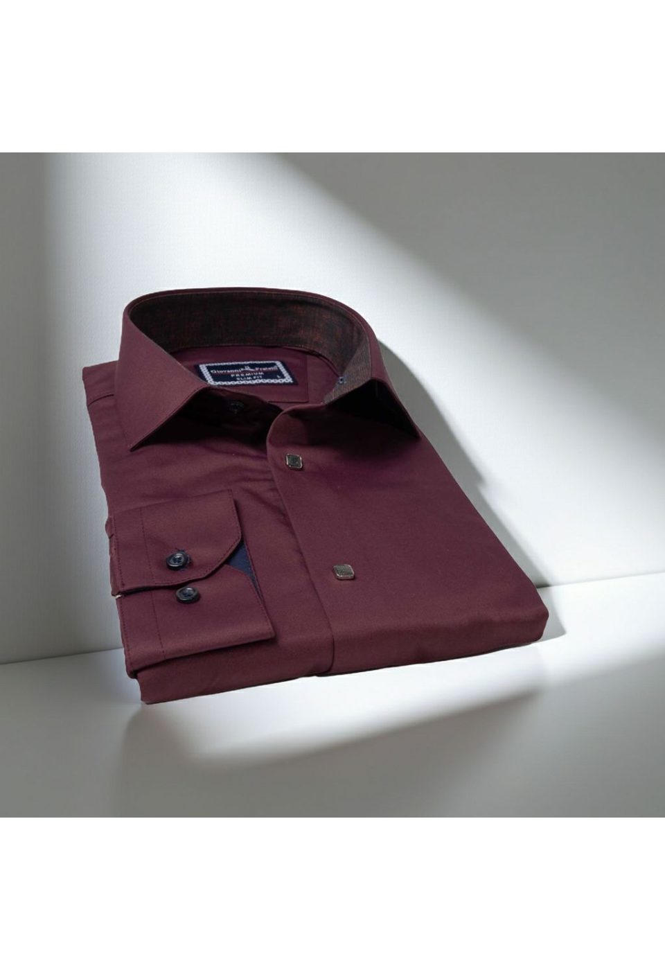 Slim Fit Uzun Kol Düz Renk Saten Erkek Gömlek 3GMK317037016 - Giovanni Fratelli