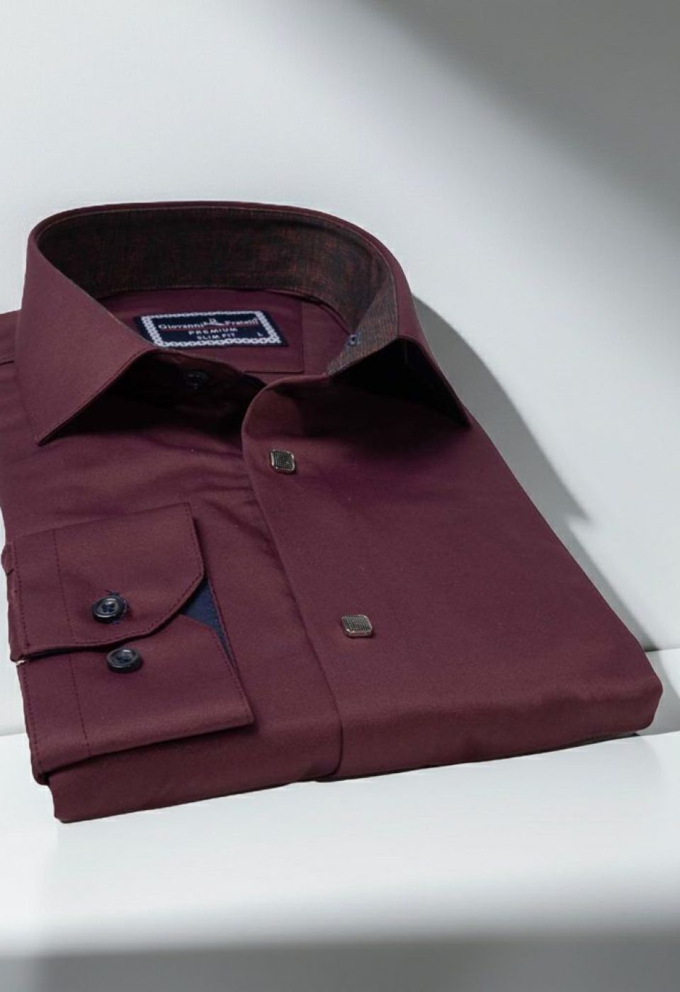 Slim Fit Uzun Kol Düz Renk Saten Erkek Gömlek 3GMK317037016