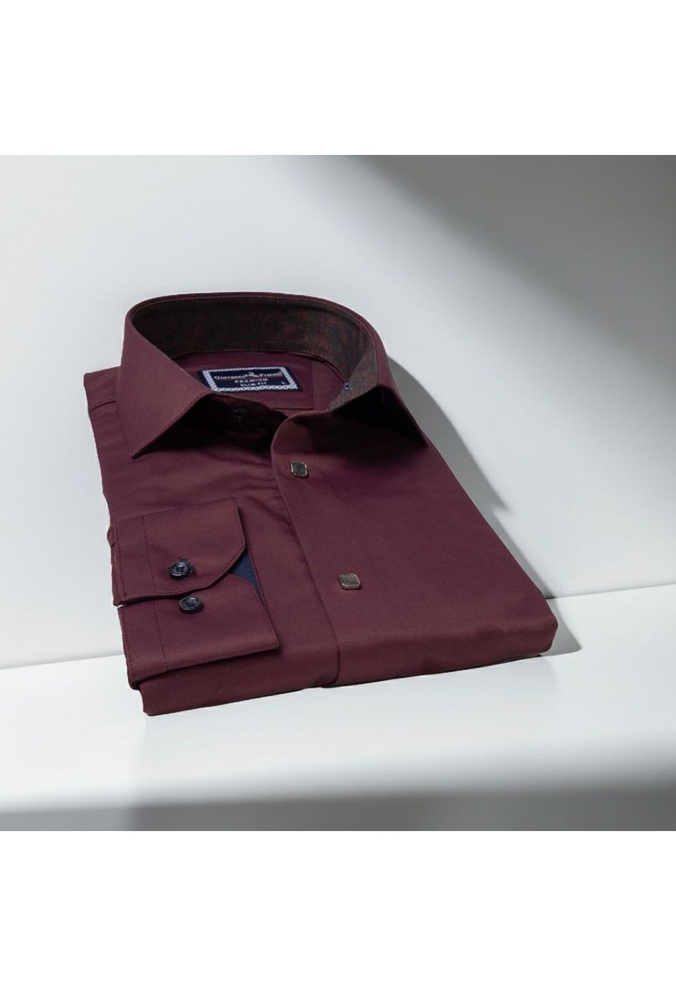Slim Fit Uzun Kol Düz Renk Saten Erkek Gömlek 3GMK317037016 - Giovanni Fratelli