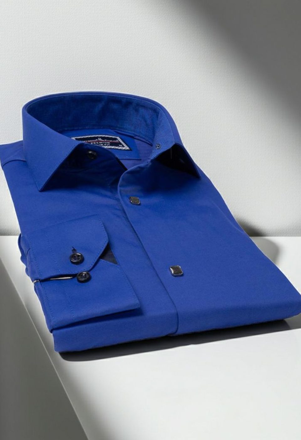 Slim Fit Uzun Kol Düz Renk Saten Erkek Gömlek 3GMK317037019