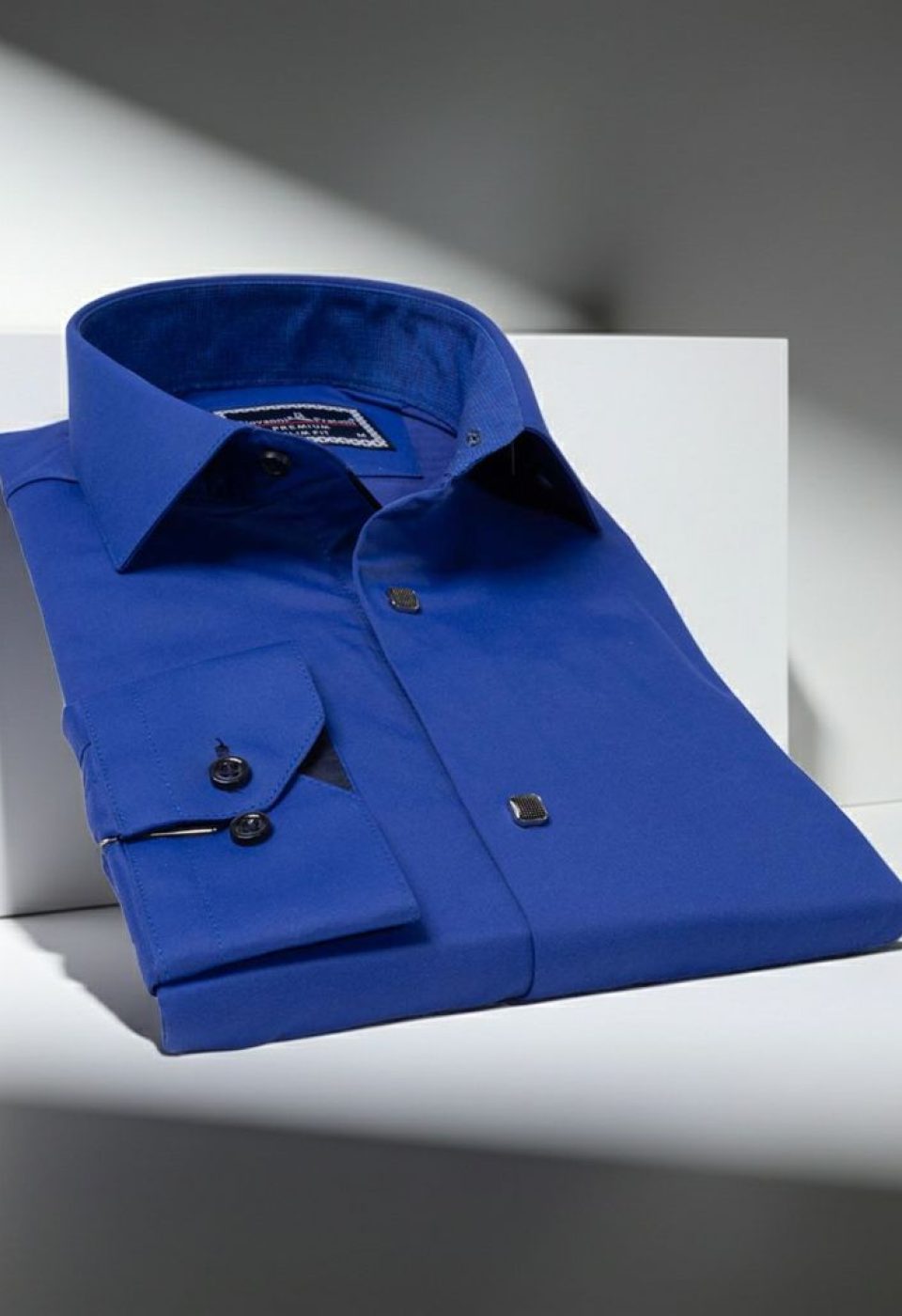 Slim Fit Uzun Kol Düz Renk Saten Erkek Gömlek 3GMK317037019