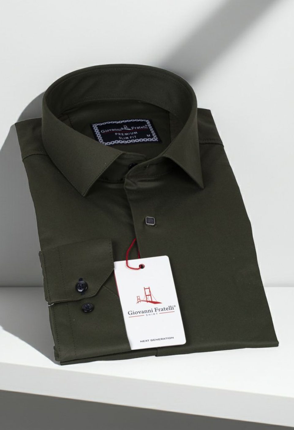 Slim Fit Uzun Kol Düz Renk Saten Erkek Gömlek 3GMK317037A01