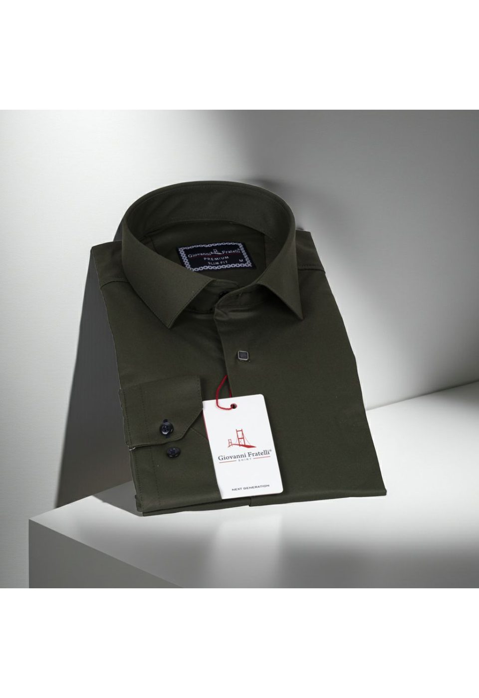 Slim Fit Uzun Kol Düz Renk Saten Erkek Gömlek 3GMK317037A01 - Giovanni Fratelli