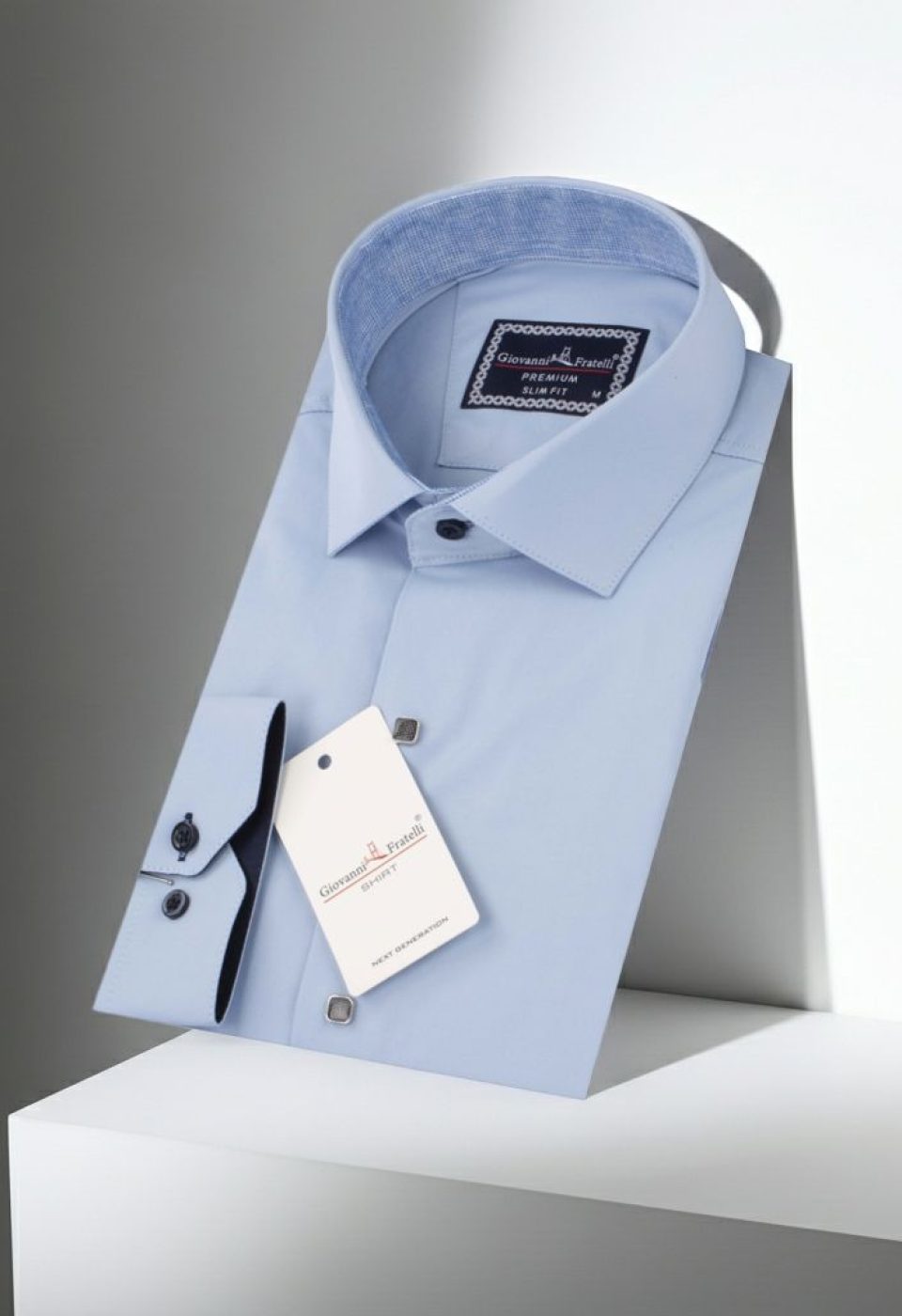 Slim Fit Uzun Kol Düz Renk Saten Erkek Gömlek 3GMK317037A08