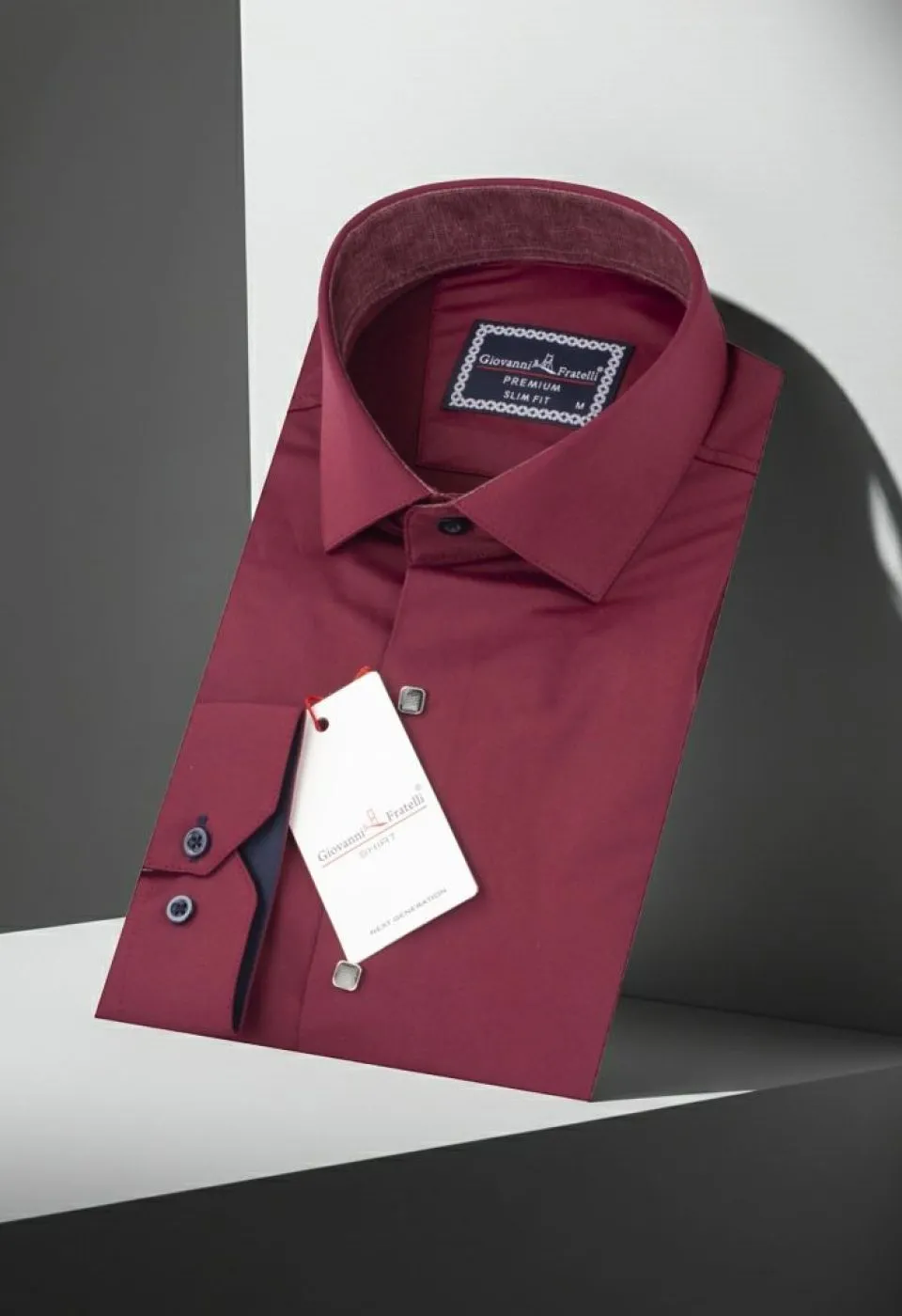 Slim Fit Uzun Kol Düz Renk Saten Erkek Gömlek 3GMK317037A09